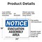 Signmission Evacuation Assembly Area, 24 in W x Rectangle, Aluminum OS-2PACK-NS-A-1824-L-12184 - alternate 7
